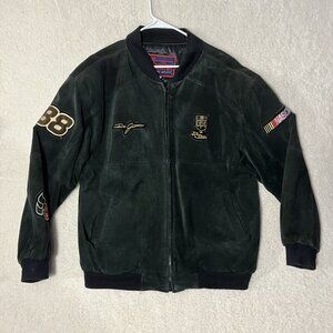 Jeff Hamilton Pro Sport Suede Jacket NASCAR Ups Men’s XL Black Dale Jarrett